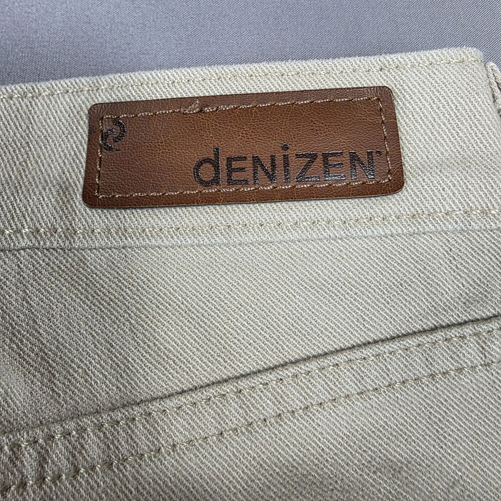 Denizen From Levi's Cuffed Capri Denim Pants Stretch Tan Color Women's Size 4 - Picture 3 of 9